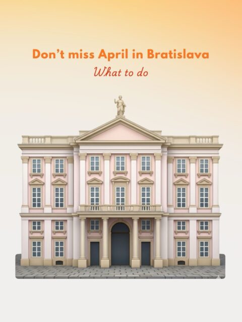 📅 April in Bratislava: What’s on
Here’s a selection of events happening in the city this month:
🏃‍♂️ ČSOB Bratislava Marathon
11–12 April 2026
Bratislava city centre

🎼 The Best of Ennio Morricone
18 April 2026 | 20:00
Great Evangelical Church

🏃‍♀️ National Run Devín
19 April 2026
Devín – Bratislava

🌍 Experience Earth Day with Natural Scientists
22 April 2026 | 09:00–12:00
Natural History Museum

🎉 Bratislava City Days
25–26 April 2026
Bratislava

🎷 In Jazz We Trust: Milo Suchomel + Nikolaj Nikitin
30 April 2026 | 20:00
Nu Spirit Bar

A month full of sport, culture and city events.