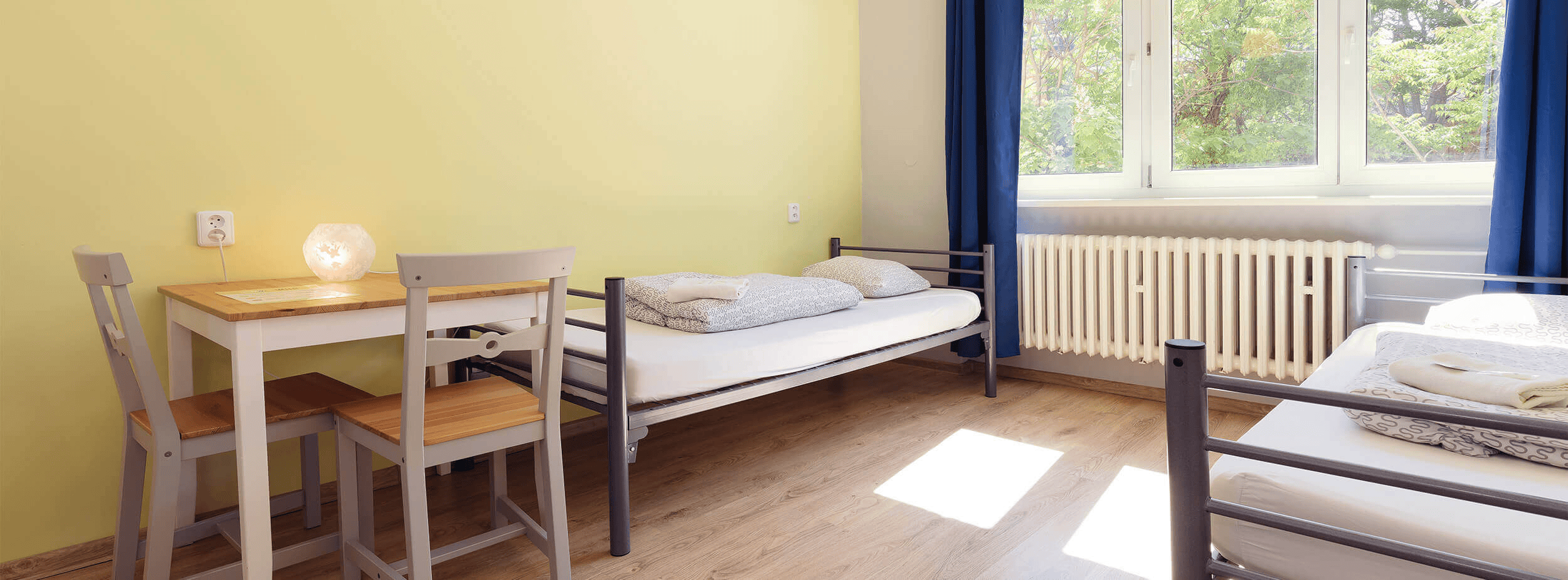 double bed room patio hostel