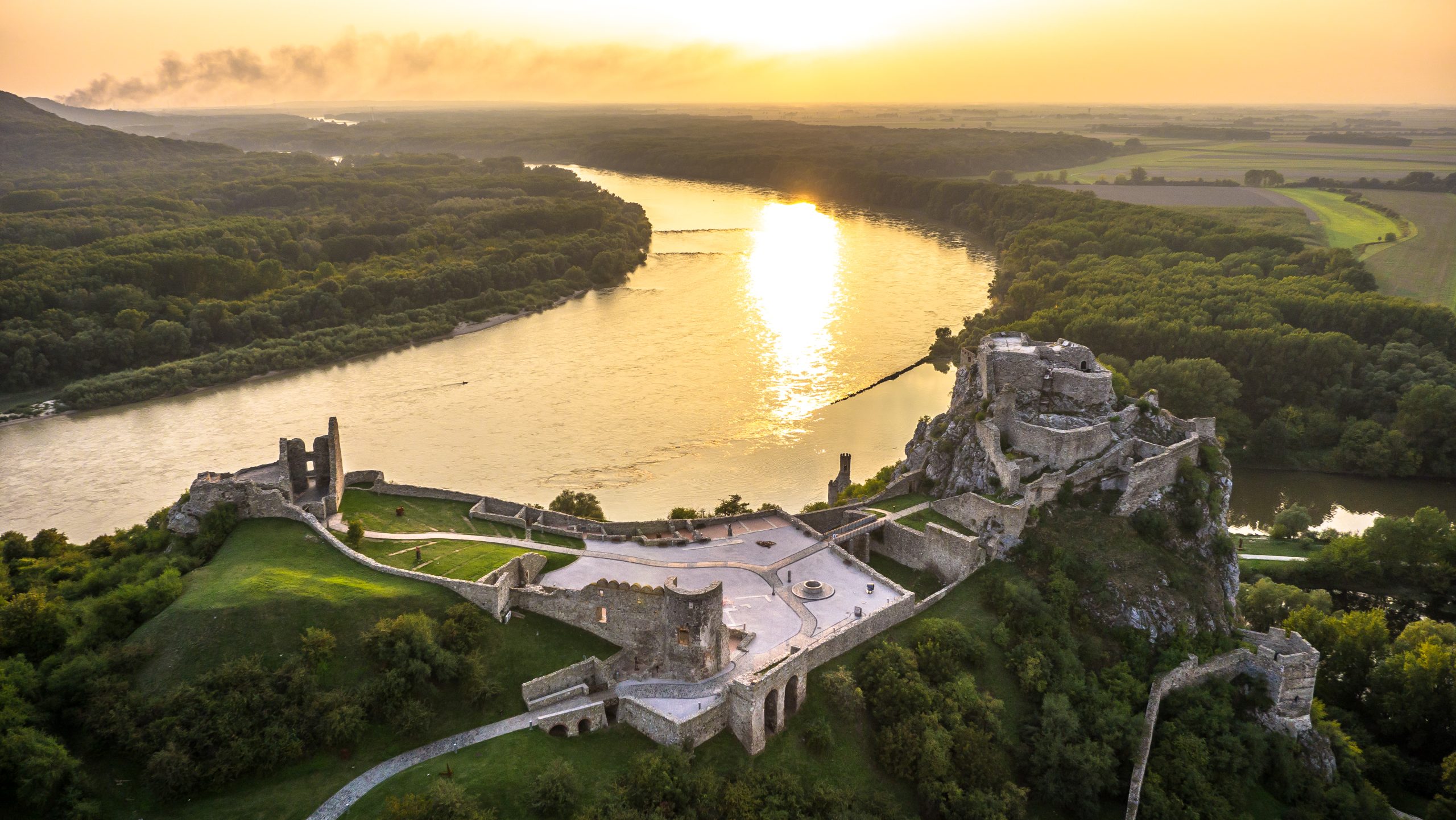 Panorama view on Devin Castle